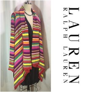 Lauren Ralph Lauren Sweaters - High low bright stripe Ralph Lauren cardigan Lauren Ralph Lauren Sweaters - High low bright stripe Ralph Lauren cardigan